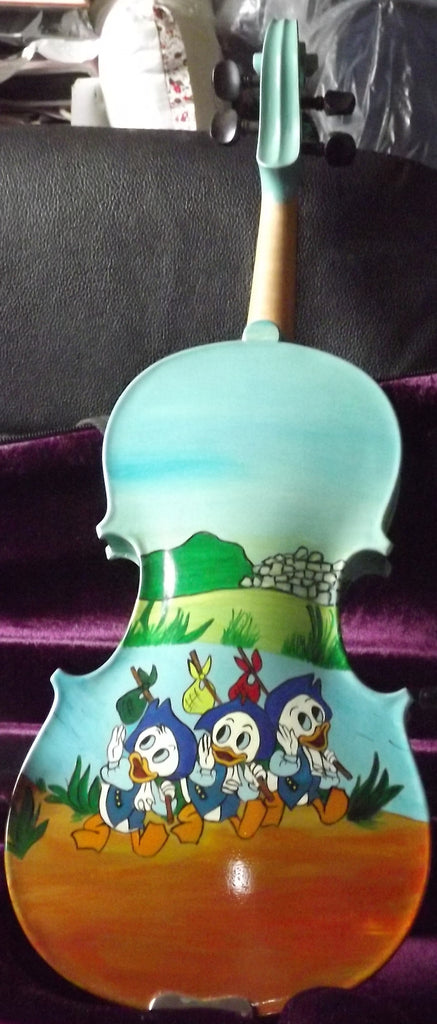 Donald Duck painted violin 1/2 size Gliga Gems 1