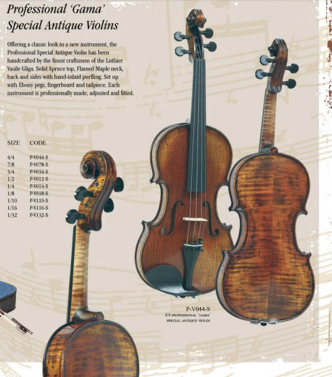 Gama special antiqued violin 4/4